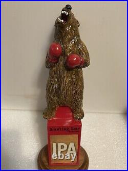 BRAWLING BEAR KNOCKOUT IPA draft beer tap handle. MARYLAND. Closed