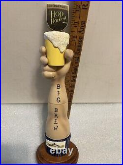 BRIDGEPORT BREWING BIG BREW HOP HARVEST ALE draft beer tap handle. OREGON Closed