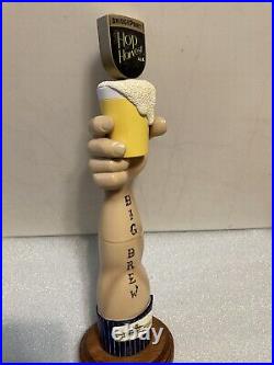 BRIDGEPORT BREWING BIG BREW HOP HARVEST ALE draft beer tap handle. OREGON Closed