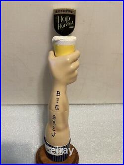 BRIDGEPORT BREWING BIG BREW HOP HARVEST ALE draft beer tap handle. OREGON Closed