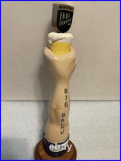 BRIDGEPORT BREWING BIG BREW HOP HARVEST ALE draft beer tap handle. OREGON Closed
