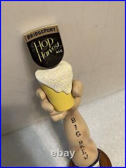 BRIDGEPORT BREWING BIG BREW HOP HARVEST ALE draft beer tap handle. OREGON Closed