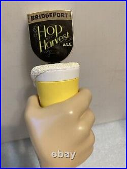 BRIDGEPORT BREWING BIG BREW HOP HARVEST ALE draft beer tap handle. OREGON Closed