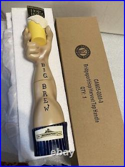 BRIDGEPORT BREWING BIG BREW HOP HARVEST ALE draft beer tap handle. OREGON Closed