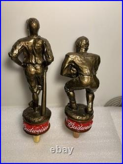 BUDWEISER KING OF BEERS FOOTBALL AND BASEBALL PLAYER Draft beer tap handle. USA
