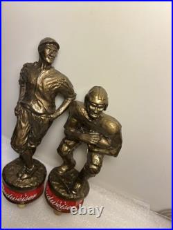 BUDWEISER KING OF BEERS FOOTBALL AND BASEBALL PLAYER Draft beer tap handle. USA