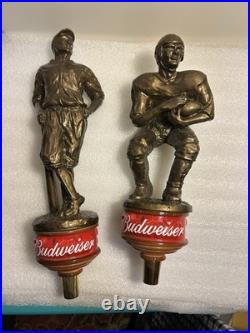 BUDWEISER KING OF BEERS FOOTBALL AND BASEBALL PLAYER Draft beer tap handle. USA