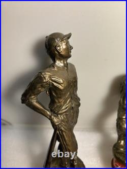 BUDWEISER KING OF BEERS FOOTBALL AND BASEBALL PLAYER Draft beer tap handle. USA