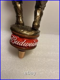 BUDWEISER KING OF BEERS FOOTBALL AND BASEBALL PLAYER Draft beer tap handle. USA