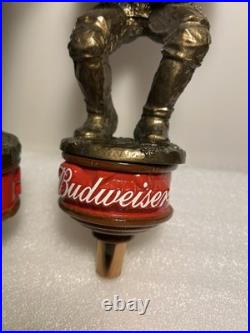 BUDWEISER KING OF BEERS FOOTBALL AND BASEBALL PLAYER Draft beer tap handle. USA
