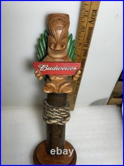 BUDWEISER KING OF BEERS HAWAIIAN TIKI IDOL Draft beer tap handle. USA