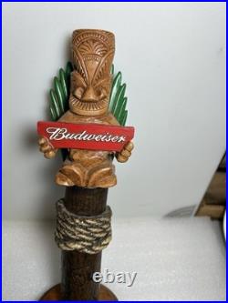 BUDWEISER KING OF BEERS HAWAIIAN TIKI IDOL Draft beer tap handle. USA