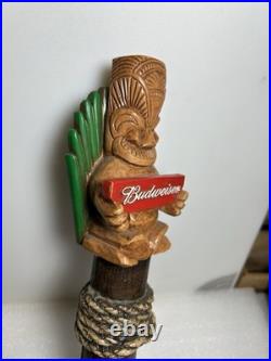 BUDWEISER KING OF BEERS HAWAIIAN TIKI IDOL Draft beer tap handle. USA