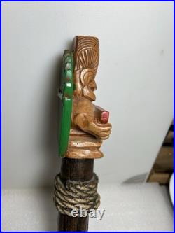 BUDWEISER KING OF BEERS HAWAIIAN TIKI IDOL Draft beer tap handle. USA
