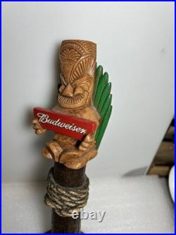 BUDWEISER KING OF BEERS HAWAIIAN TIKI IDOL Draft beer tap handle. USA