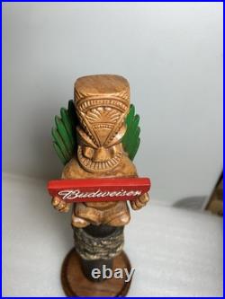 BUDWEISER KING OF BEERS HAWAIIAN TIKI IDOL Draft beer tap handle. USA