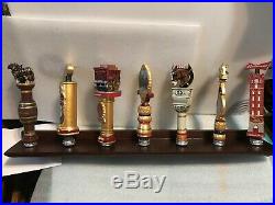 BUDWEISER LIMITED EDITION COLLECTION 7 beer tap handles. Stand Included