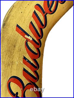 BUDWEISER OUTBACK BOOMERANG draft beer tap handle. ST. LOUIS, MISSOURI