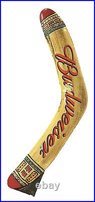 BUDWEISER OUTBACK BOOMERANG draft beer tap handle. ST. LOUIS, MISSOURI