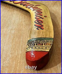 BUDWEISER OUTBACK BOOMERANG draft beer tap handle. ST. LOUIS, MISSOURI