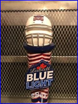 BUFFALO BILLS LABATT BLUE ZUBAZ RARE Figural Football Helmet Beer Tap Handle