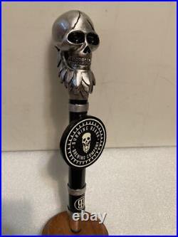 BURNING BEARD BREWING COMPANY SIGNATURE SKULL draft beer tap handle. CALIFORNIA