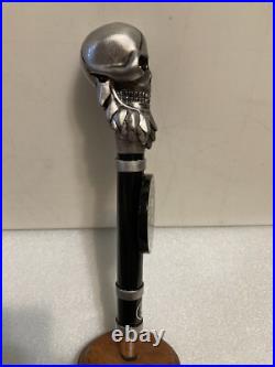 BURNING BEARD BREWING COMPANY SIGNATURE SKULL draft beer tap handle. CALIFORNIA