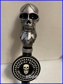 BURNING BEARD BREWING COMPANY SIGNATURE SKULL draft beer tap handle. CALIFORNIA