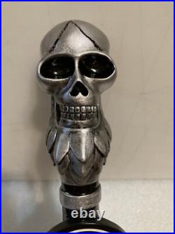 BURNING BEARD BREWING COMPANY SIGNATURE SKULL draft beer tap handle. CALIFORNIA
