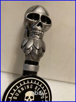 BURNING BEARD BREWING COMPANY SIGNATURE SKULL draft beer tap handle. CALIFORNIA