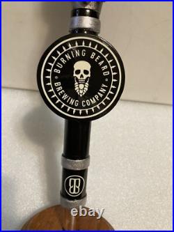 BURNING BEARD BREWING COMPANY SIGNATURE SKULL draft beer tap handle. CALIFORNIA