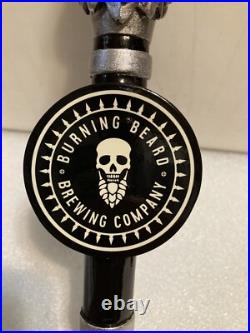 BURNING BEARD BREWING COMPANY SIGNATURE SKULL draft beer tap handle. CALIFORNIA