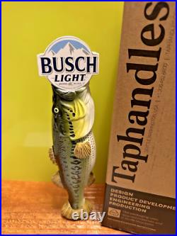 BUSCH LIGHT BEER BIG MOUTH BASS BEER Tap Handle ST. LOUIS MISSOURI BAR Anheuser