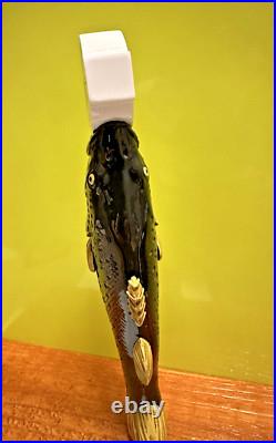 BUSCH LIGHT BEER BIG MOUTH BASS BEER Tap Handle ST. LOUIS MISSOURI BAR Anheuser