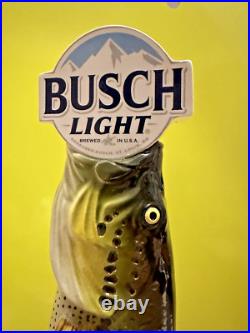 BUSCH LIGHT BEER BIG MOUTH BASS BEER Tap Handle ST. LOUIS MISSOURI BAR Anheuser