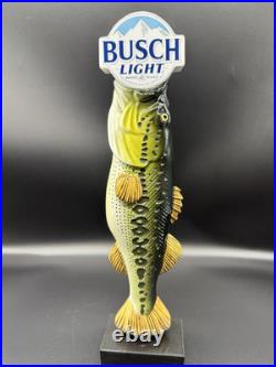 BUSCH LIGHT BIG MOUTH BASS BEER Tap Handle Draft Keg ST. LOUIS MISSOURI Anheuser