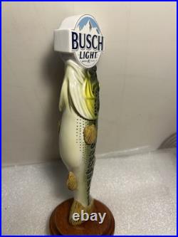BUSCH LIGHT BIG MOUTH BASS FISHING Draft beer tap handle. ST. LOUIS MISSOURI