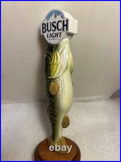 BUSCH LIGHT BIG MOUTH BASS FISHING Draft beer tap handle. ST. LOUIS MISSOURI