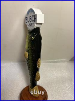 BUSCH LIGHT BIG MOUTH BASS FISHING Draft beer tap handle. ST. LOUIS MISSOURI