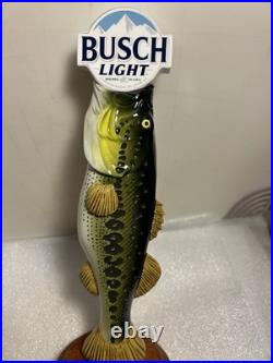 BUSCH LIGHT BIG MOUTH BASS FISHING Draft beer tap handle. ST. LOUIS MISSOURI