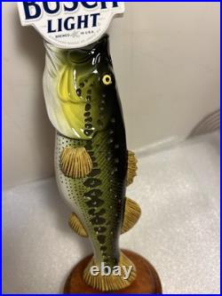 BUSCH LIGHT BIG MOUTH BASS FISHING Draft beer tap handle. ST. LOUIS MISSOURI