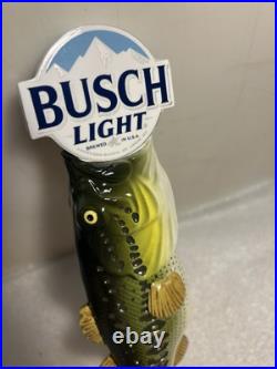 BUSCH LIGHT BIG MOUTH BASS FISHING Draft beer tap handle. ST. LOUIS MISSOURI
