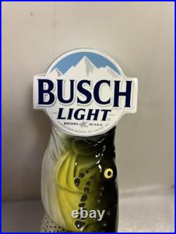 BUSCH LIGHT BIG MOUTH BASS FISHING Draft beer tap handle. ST. LOUIS MISSOURI