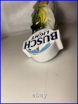 BUSCH LIGHT BIG MOUTH BASS FISHING Draft beer tap handle. ST. LOUIS MISSOURI