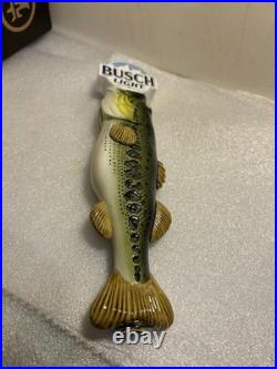 BUSCH LIGHT BIG MOUTH BASS FISHING Draft beer tap handle. ST. LOUIS MISSOURI