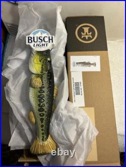 BUSCH LIGHT BIG MOUTH BASS FISHING Draft beer tap handle. ST. LOUIS MISSOURI