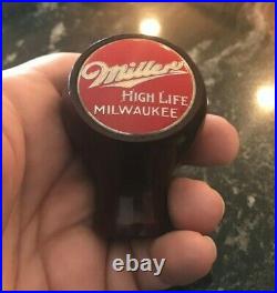 B Vintage Miller High Life Beer Brewing Ball Tap Knob / Handle Milwaukee Wi