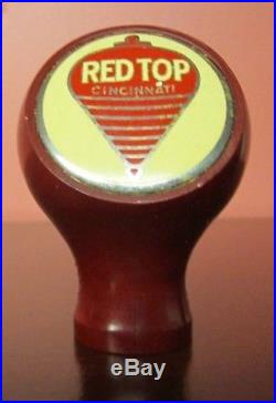 Ball tap knob, tap knob, tap handle, Cincinnati Beer, Red Top, irtp label, Ohio