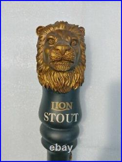 Beautiful Gold Lion King Stout 12.5 Draft Beer Tap Handle Mancave Bar