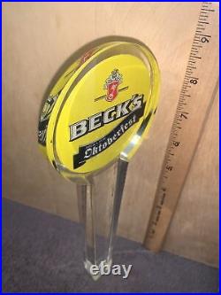 Becks Oktoberfest Beer Tap Handle Used. Lucite Vintage Clear